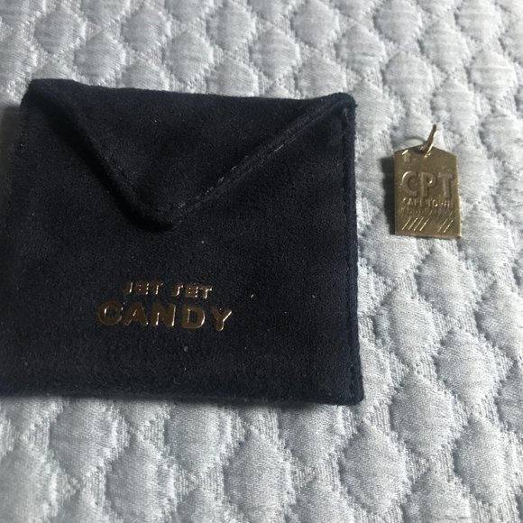 Jet Set Candy Cape Town CPT Luggage Tag Charm Gold Vermeil - Picture 2 of 3